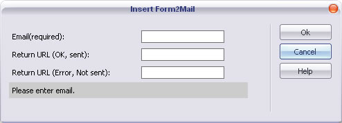Form to Mail insertion