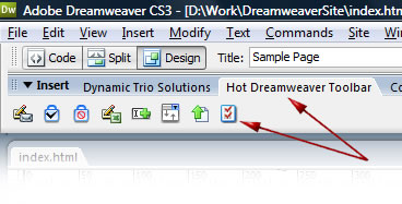 Dreamweaver Toolbar